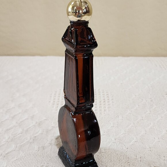 Vintage Avon BAROMETER Leather Scent Brown Glass Bottle Full No Box - Picture 4 of 11